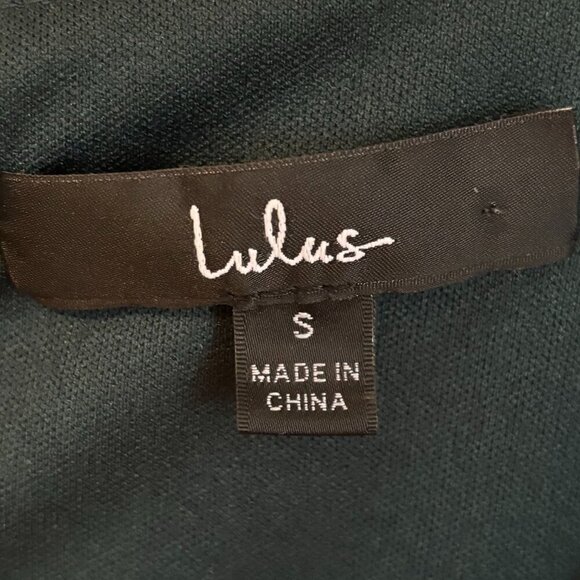 Like New Lulus Blissful Love Cutout Mini Skater Dress, Dark Green, Size Small - Picture 4 of 6